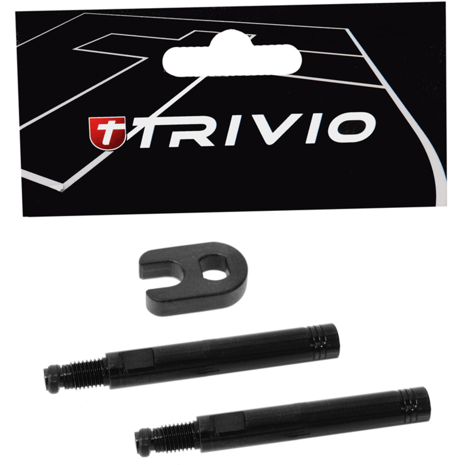 Trivio  ventielverlenger set zwart 40mm inclusief gereedschap