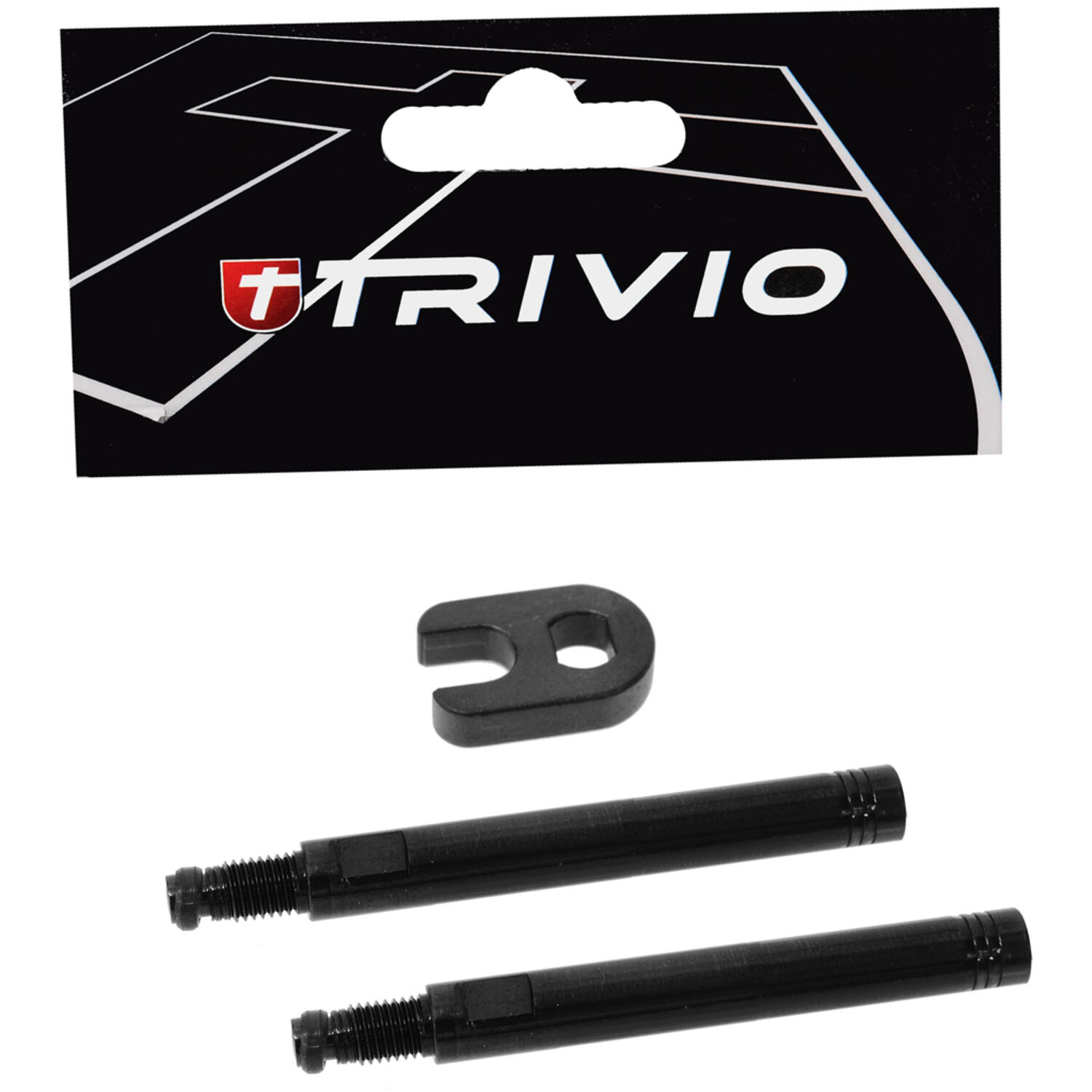 Trivio  ventielverlenger set zwart 50mm inclusief gereedschap