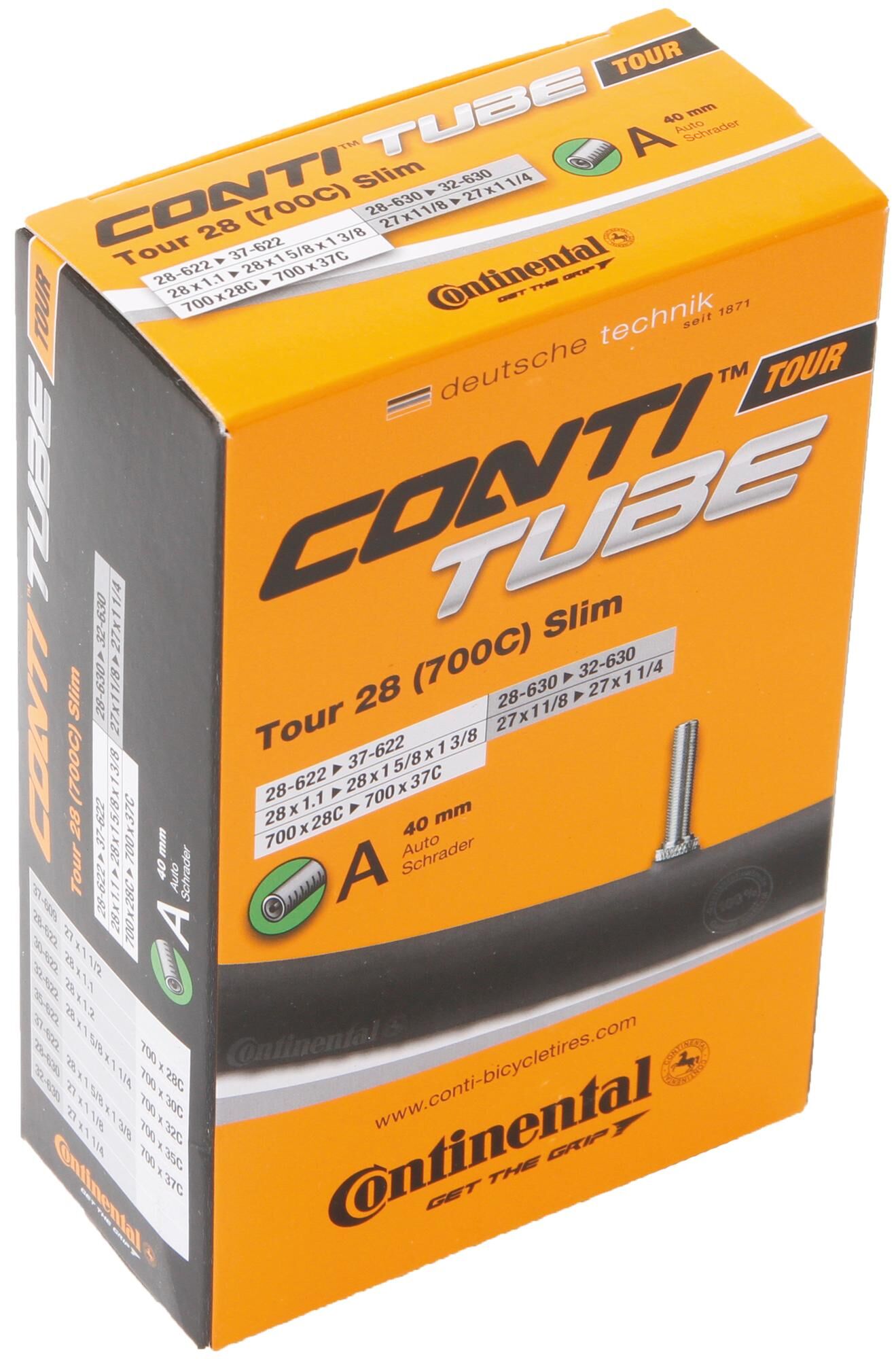 Continental binnenband tour 28 slim conti tube tour 28 28/37-622/630 a40 sli