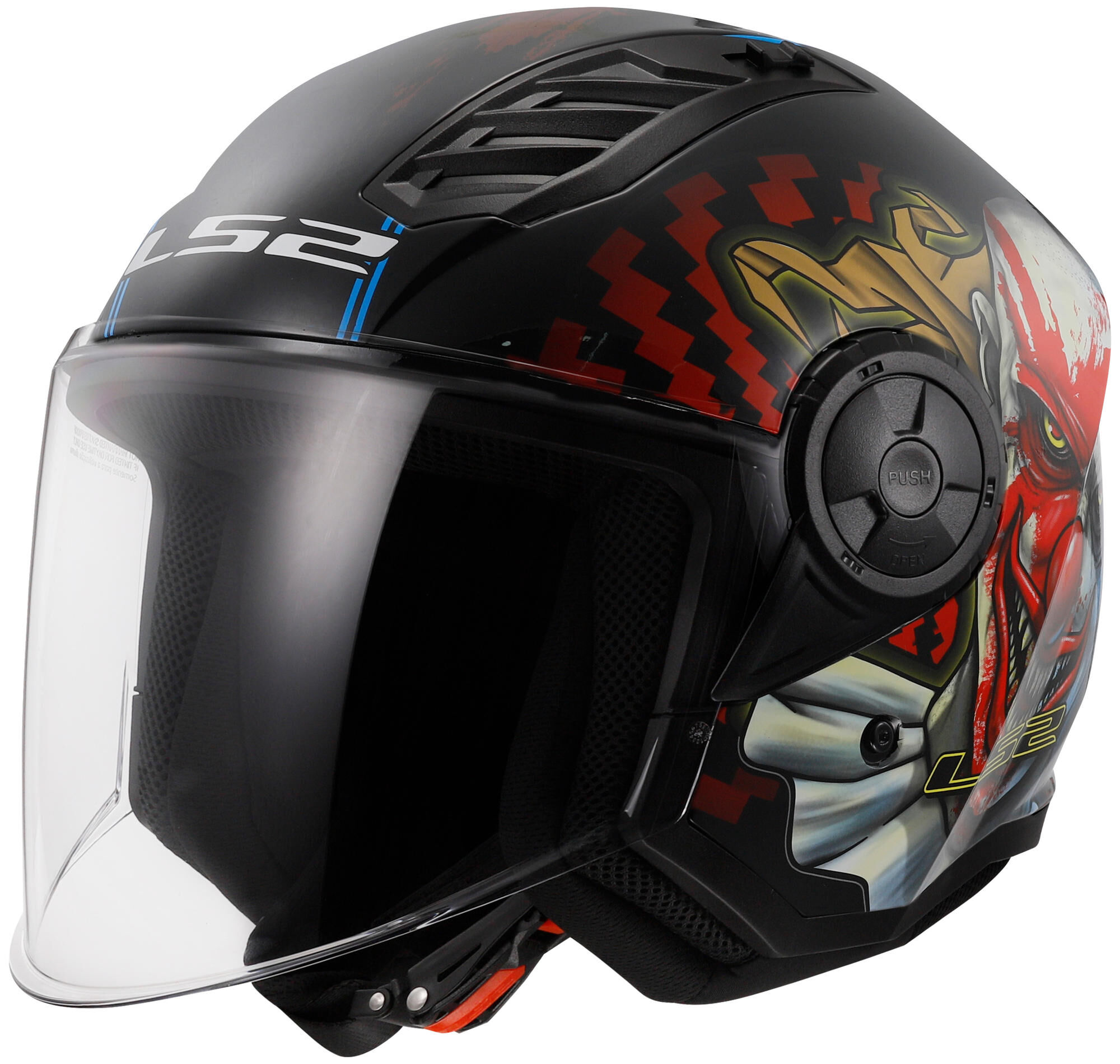 LS2 jethelm of616 airflow ii happy dreams helmet of616 airfl.ii hap.dreams xl bl/color