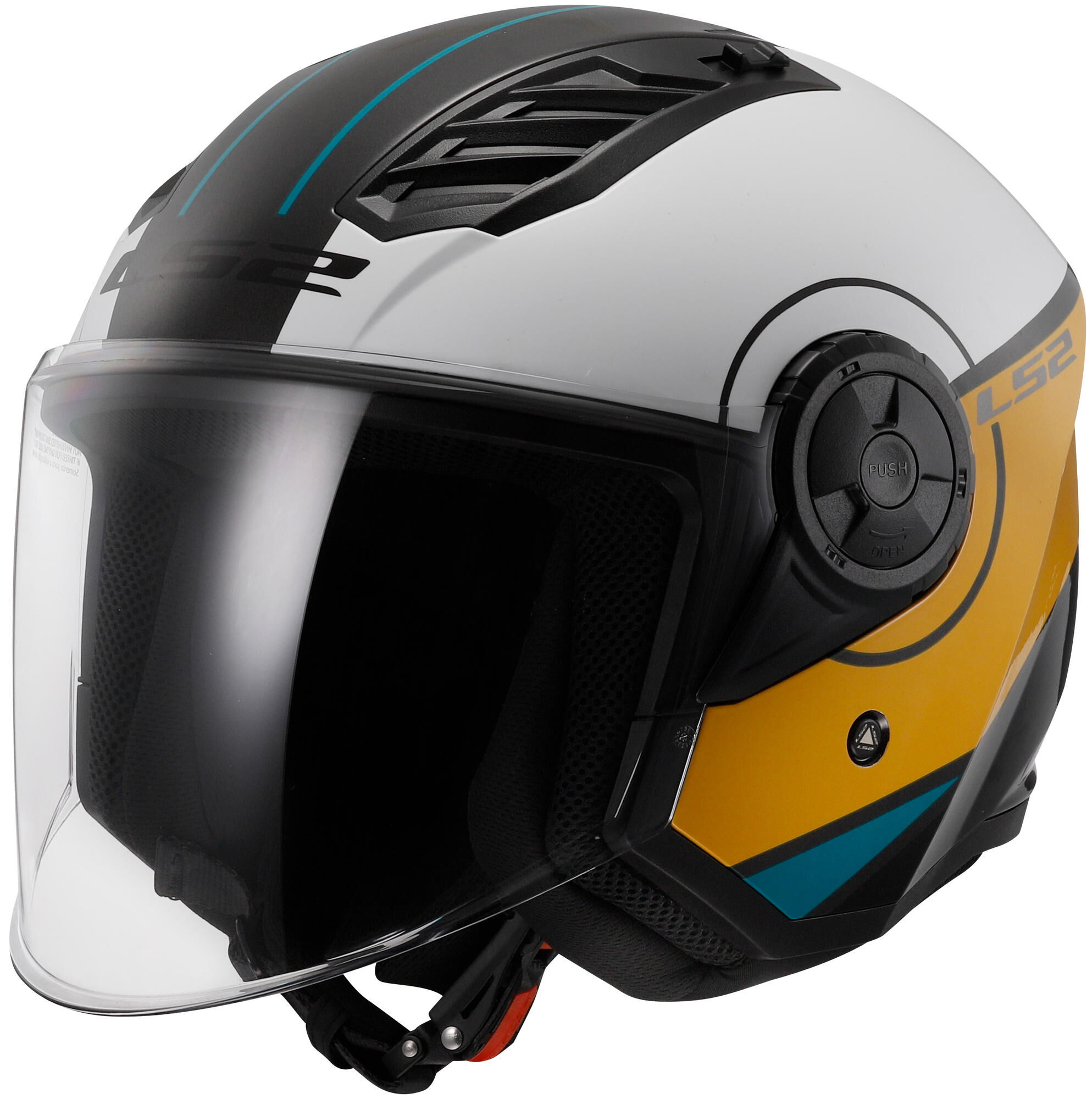 LS2 jet helm of616 airflow ii cover helmet of616 airfl.ii cover m brown/white