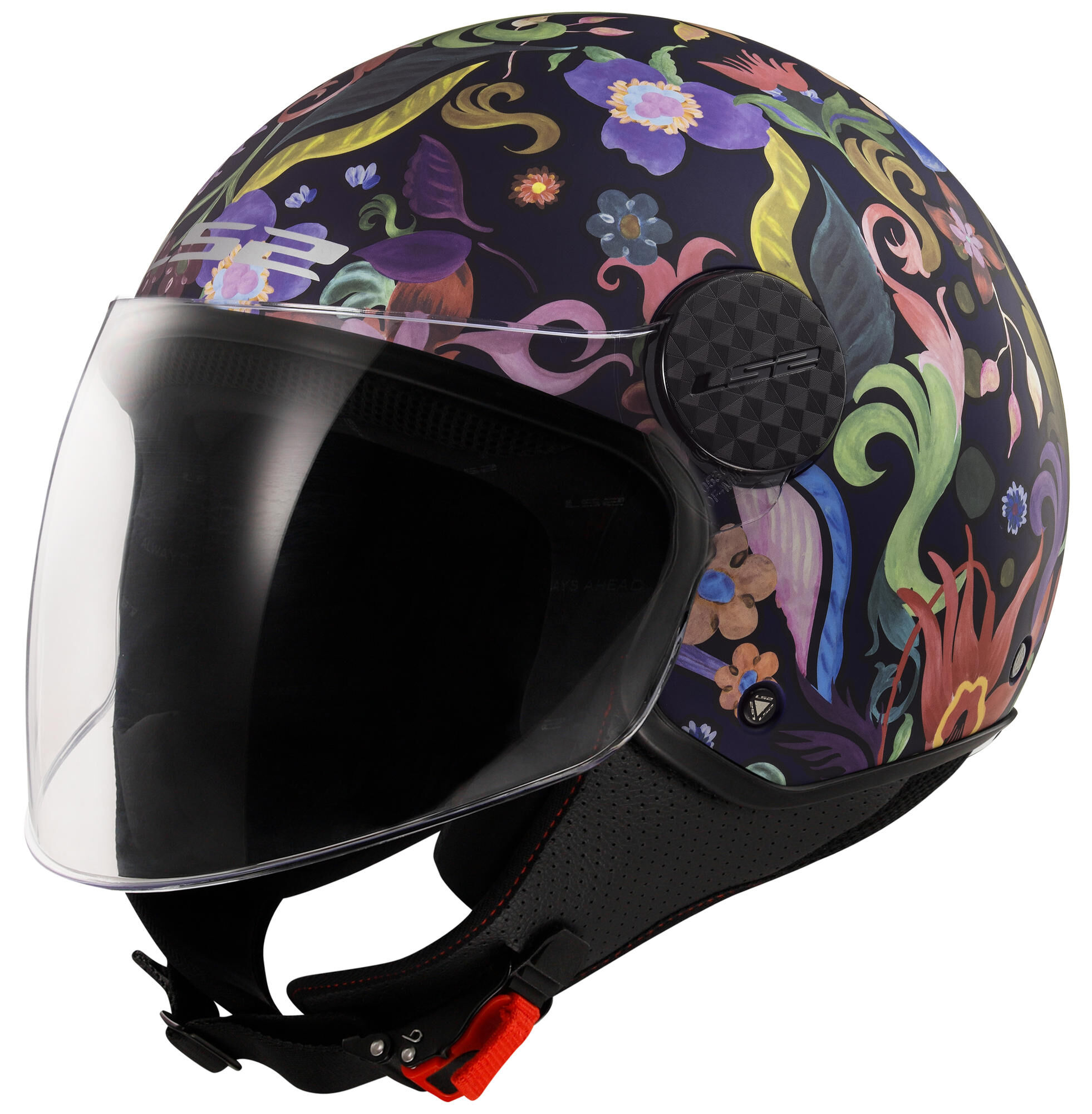 LS2 jethelm of558 sphere lux ii bloom helmet of558 sph. ii bloom m blue/colorful