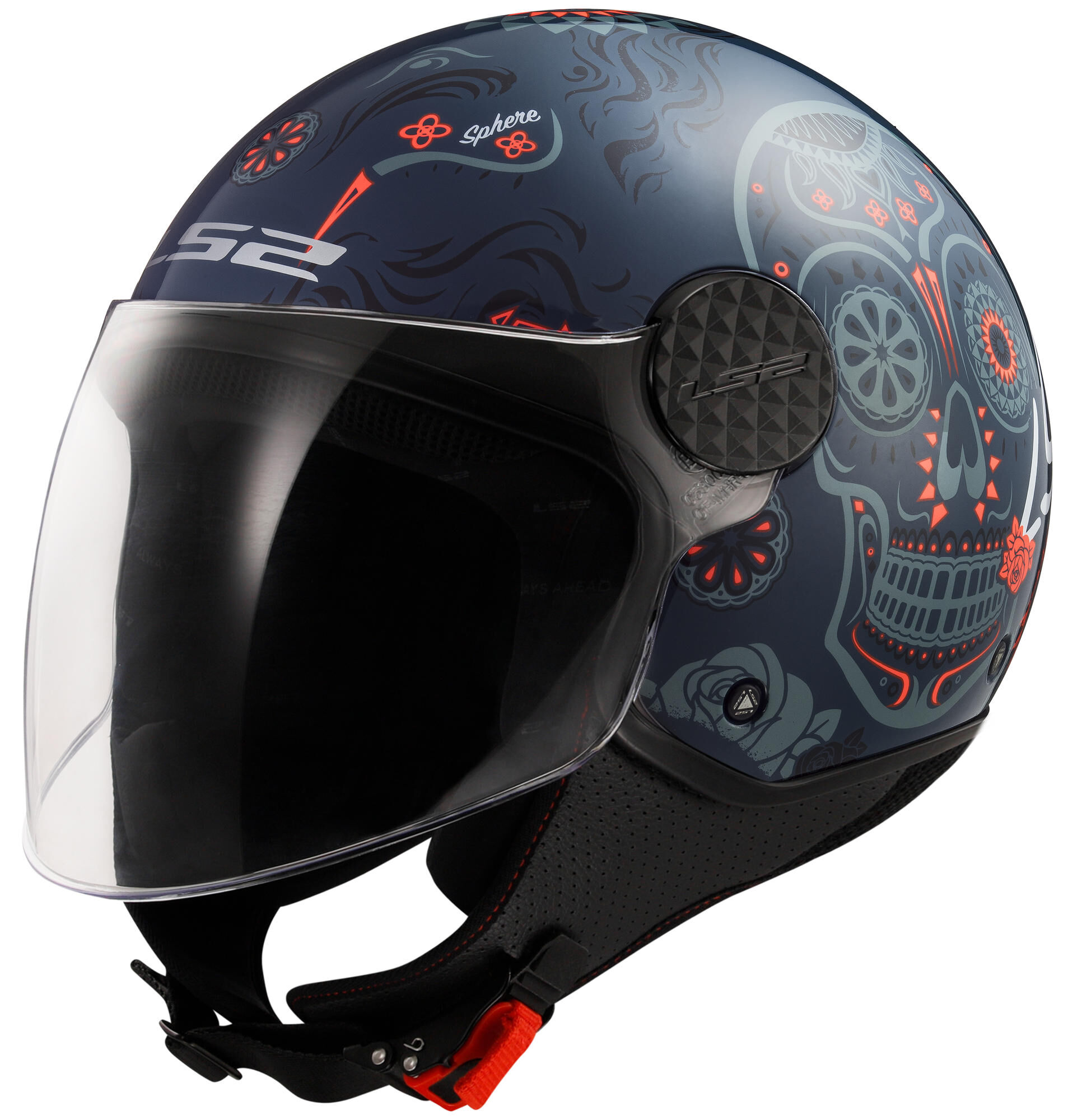 LS2 jethelm of558 sphere lux ii maxca helmet of558 sph. lux ii maxca m blue/orange