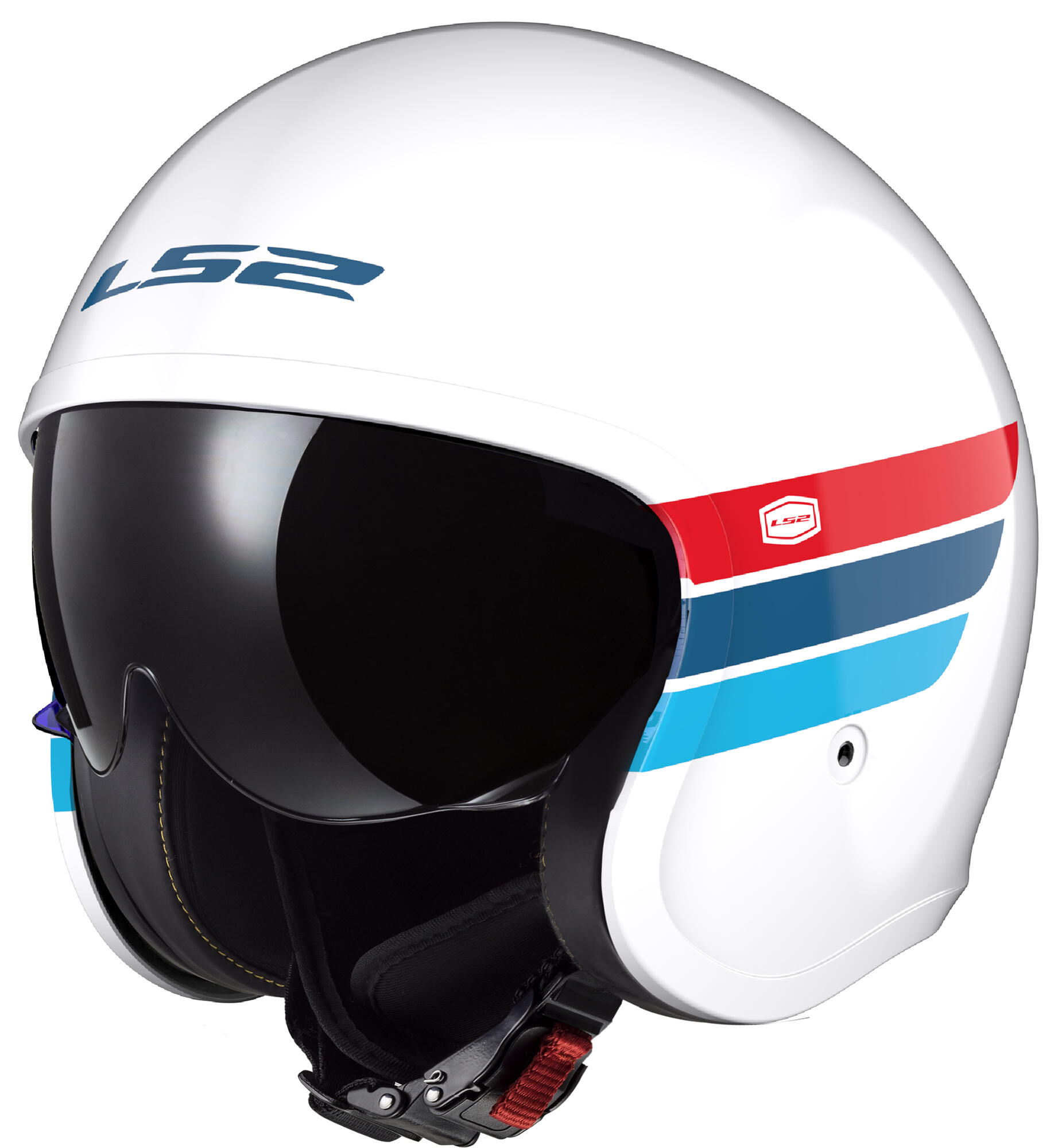 LS2 jet helm of599 ii spitfire retro helmet of599 spitf.ii retro l white/red/blue