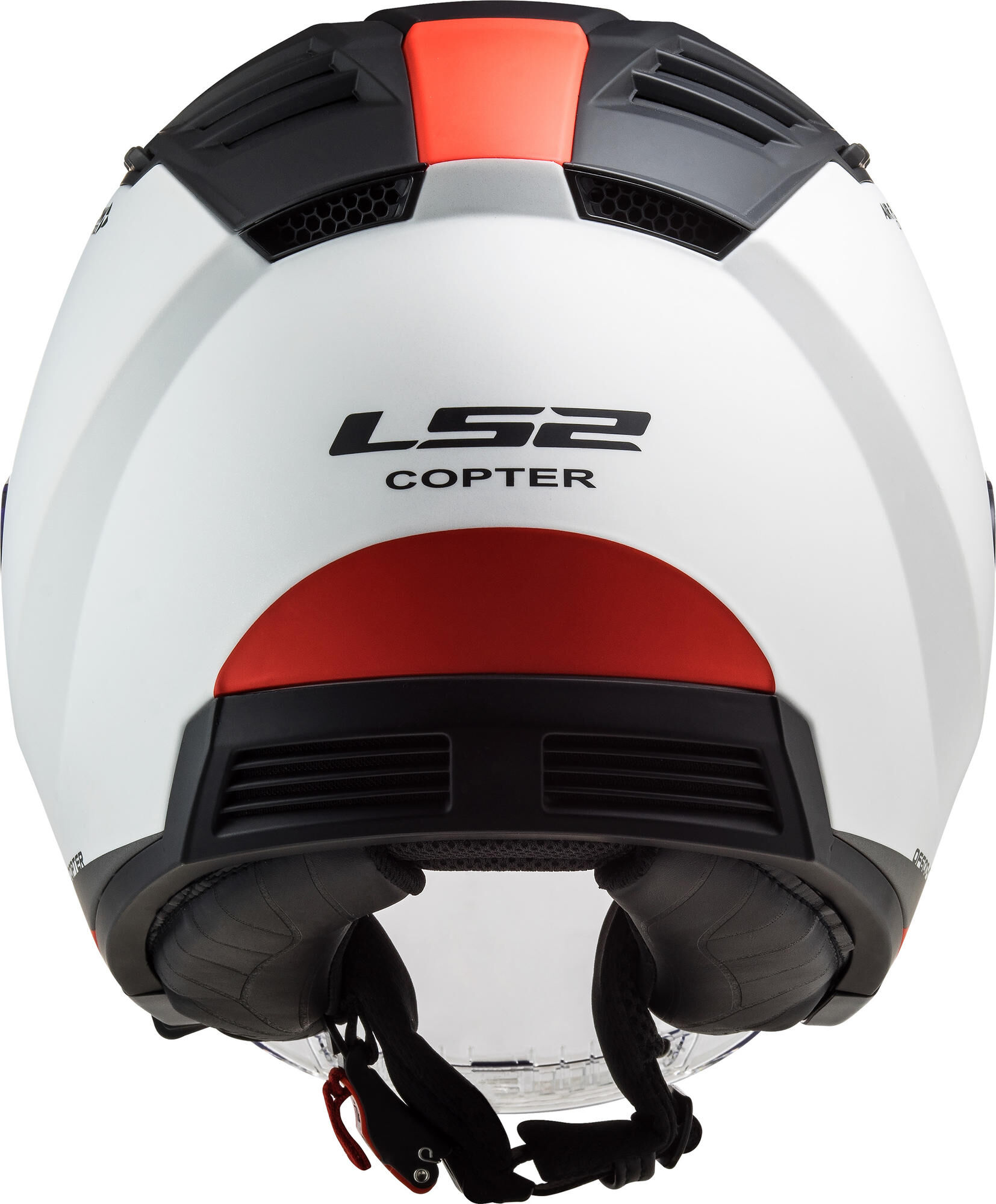 LS2 of600 copter ii urbane jethelm helmet of600 copt. ii urbane l white/red