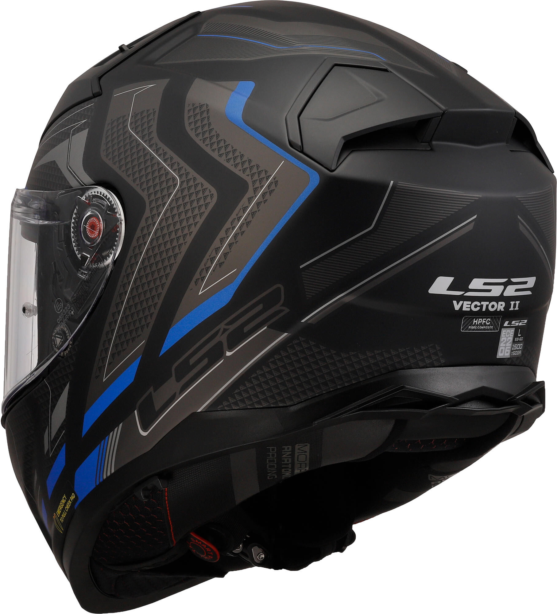 LS2 integraalhelm ff811 vector ii alizer helmet ff811 vect. ii alizer l black/blue