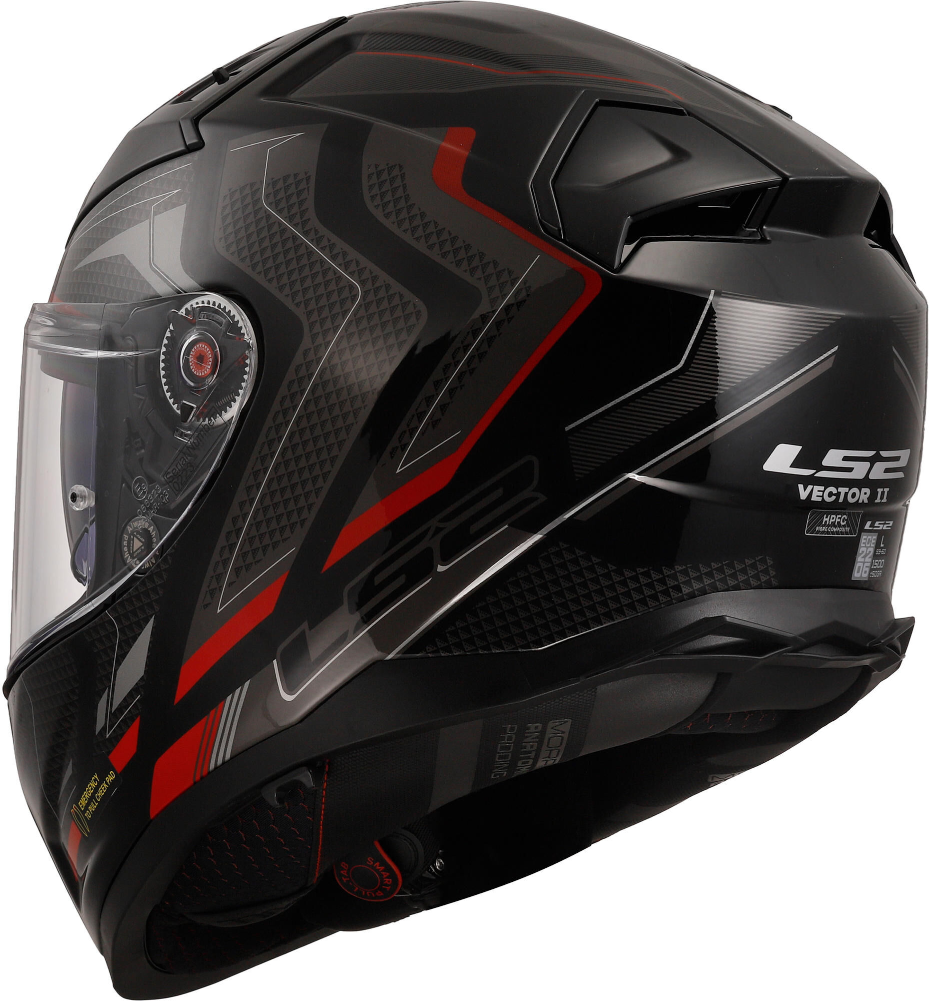 LS2 integraalhelm ff811 vector ii alizer helmet ff811 vect. ii alizer l black/red