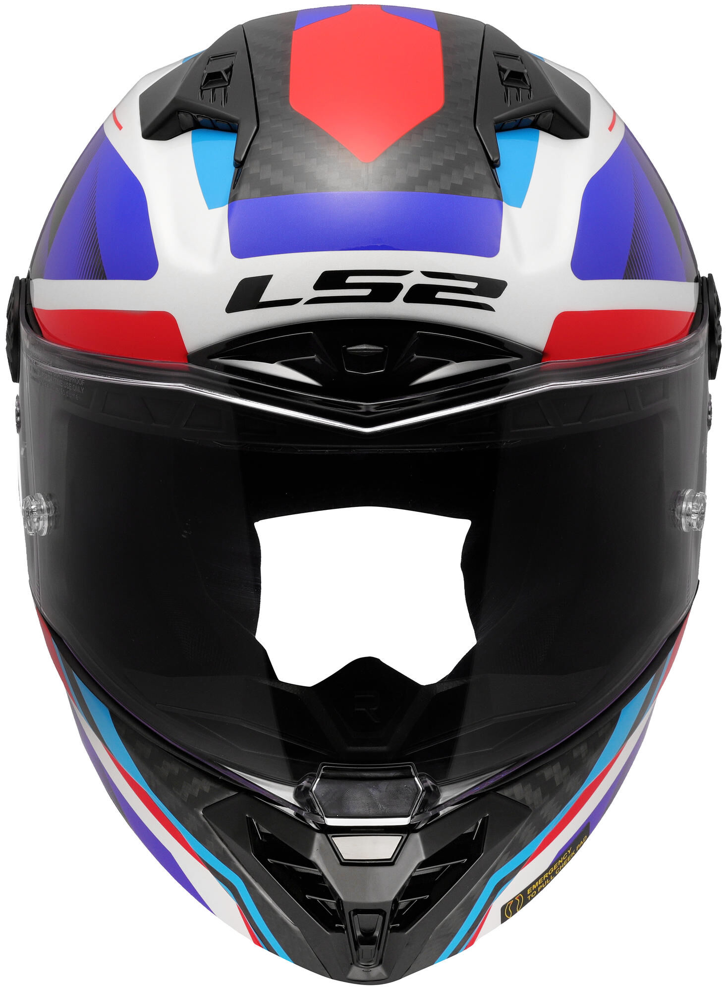 LS2 integraalhelm ff805 thunder carbon gp diamond helmet ff805 thunder gp raute l blue/red