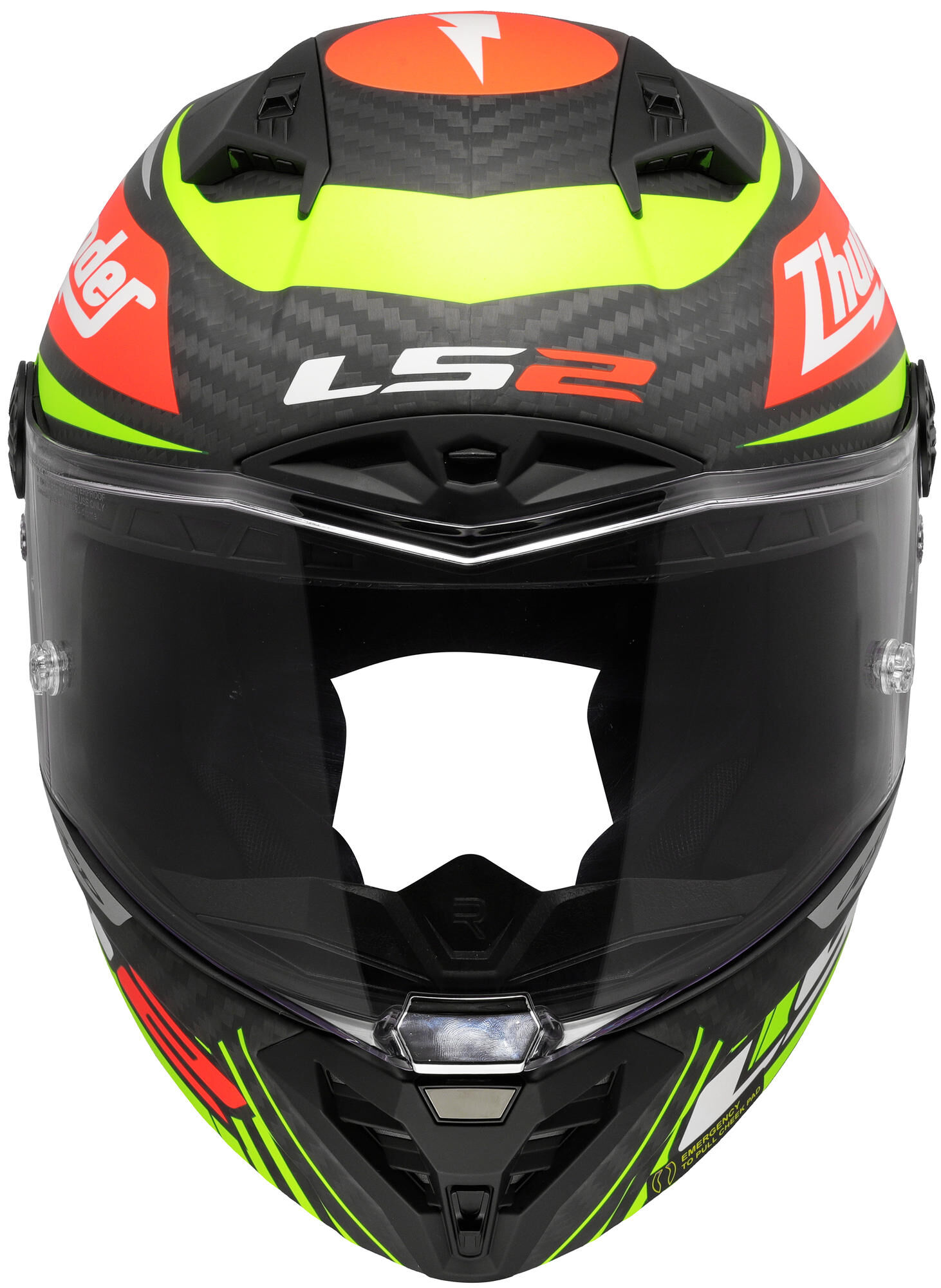 LS2 integraalhelm ff805 thunder carbon gp aero replica zwart. helmet ff805 thunder gp aero rep.black l