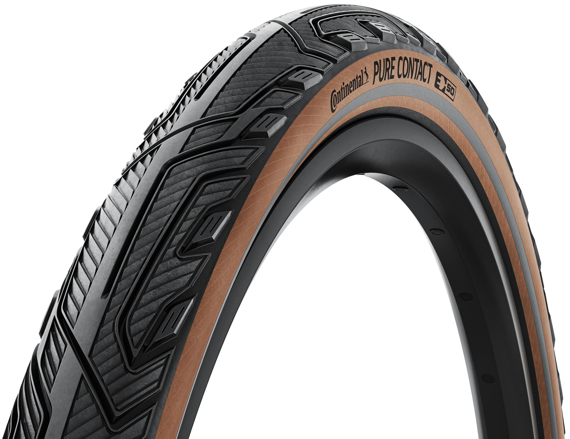 Continental pure contact buitenband tyre conti pure contact 55-622 bl/coffee/reflex