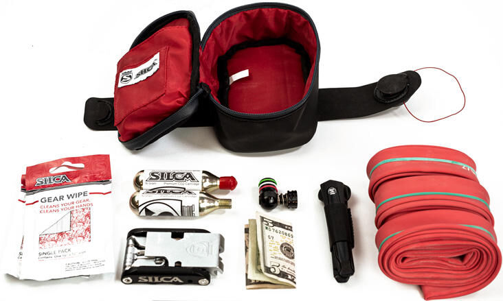 SILCA zadeltas mattone grande saddle bag mattone grande black/red