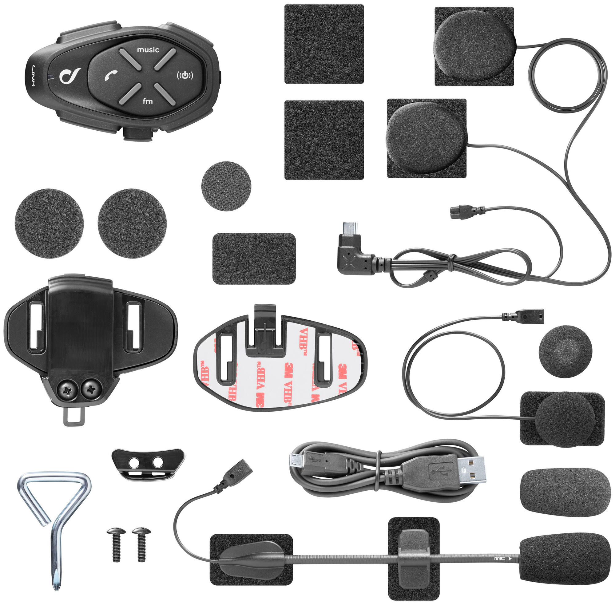 INTERPHONE helm communicatie systeem link helmet com.system interp. link single kit
