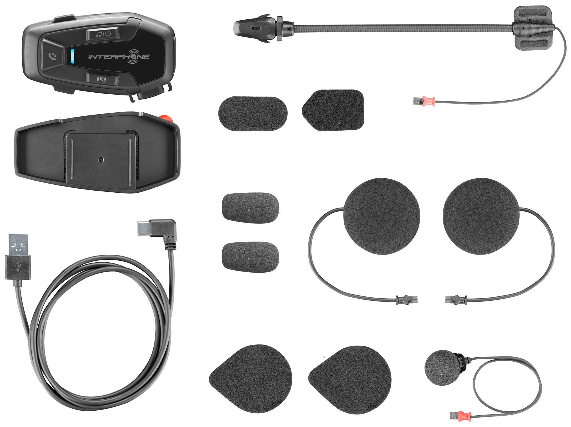 INTERPHONE helm communicatiesysteem u-com 7 r helmet com.system interp. u-com 7r single kit