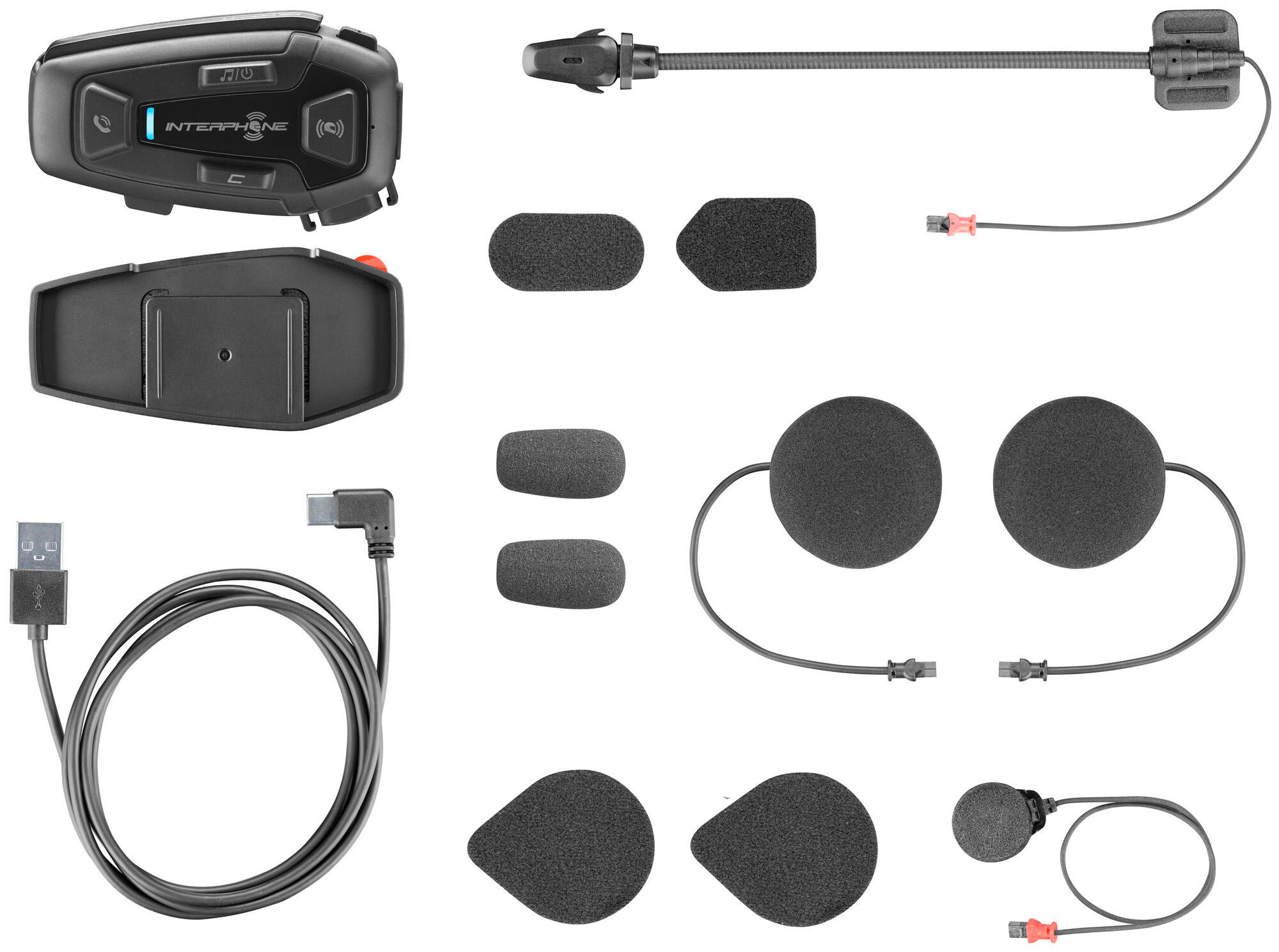 INTERPHONE helm communicatiesysteem u-com 8 r helmet com.system interp. u-com 8r single kit