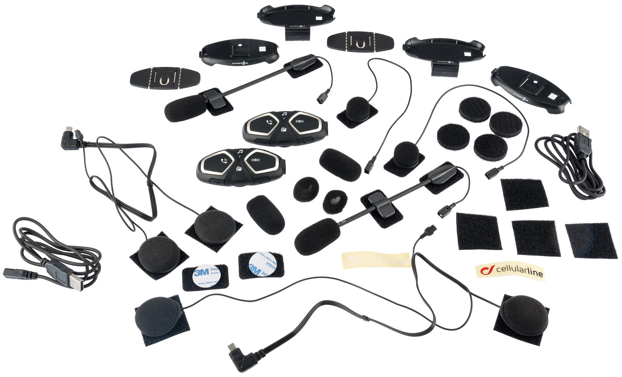INTERPHONE helm communicatie systeem connect helmet com.system interp. connect double kit
