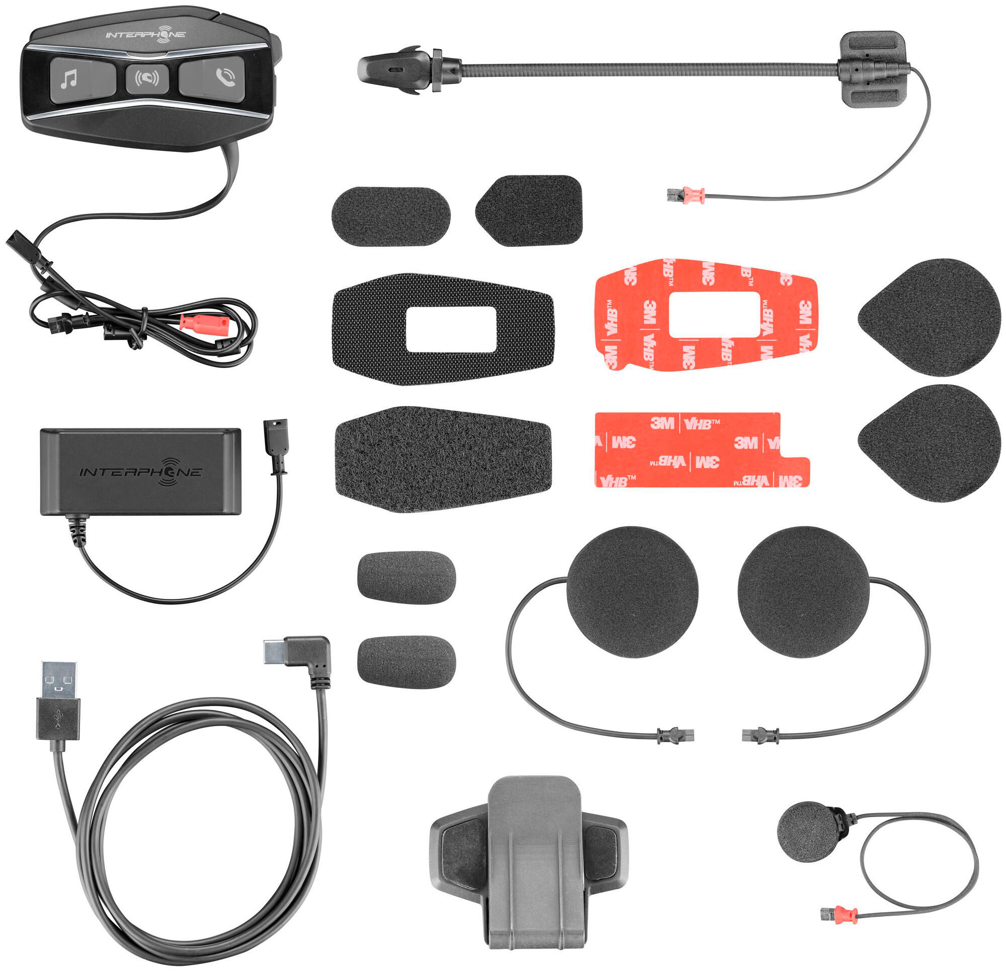 INTERPHONE helm communicatie systeem u-com 16 helmet com.system interp. u-com 16 single kit