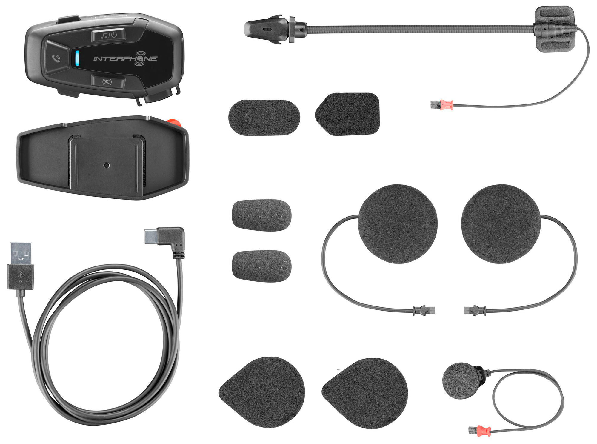 INTERPHONE helm communicatiesysteem u-com 7 r helmet com.system interp. u-com 7r double kit