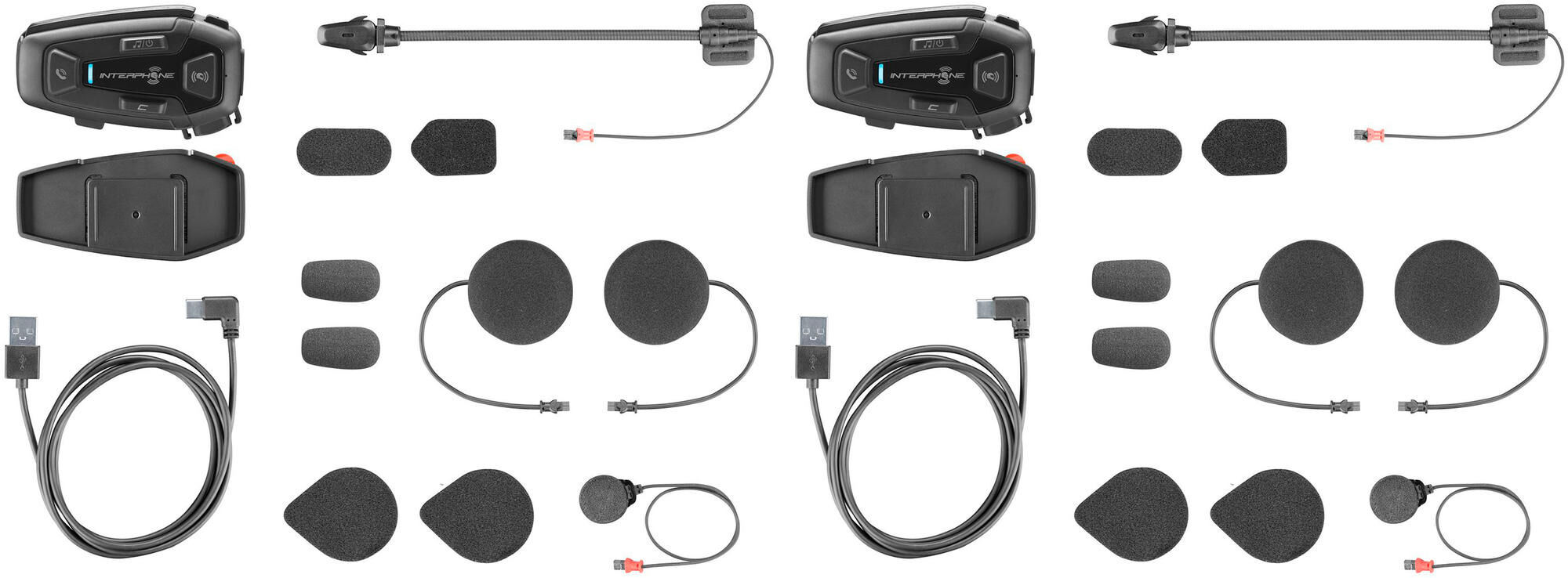 INTERPHONE helm communicatiesysteem u-com 8 r helmet com.system interp. u-com 8r double kit