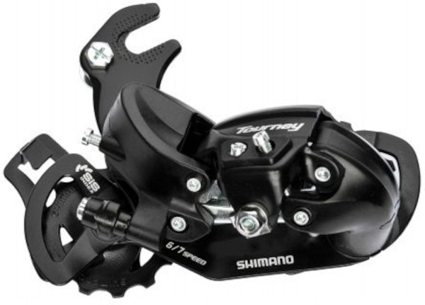 Shimano Tourney TY300 achterderailleur 6/7 speed met haak zwart