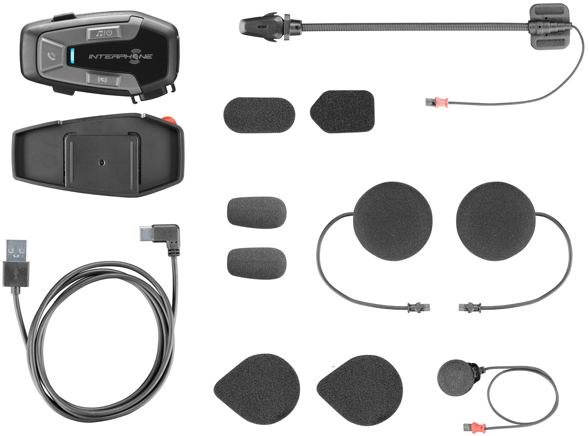 INTERPHONE helm communicatiesysteem u-com 6 r helmet com.system interp. u-com 6r single kit