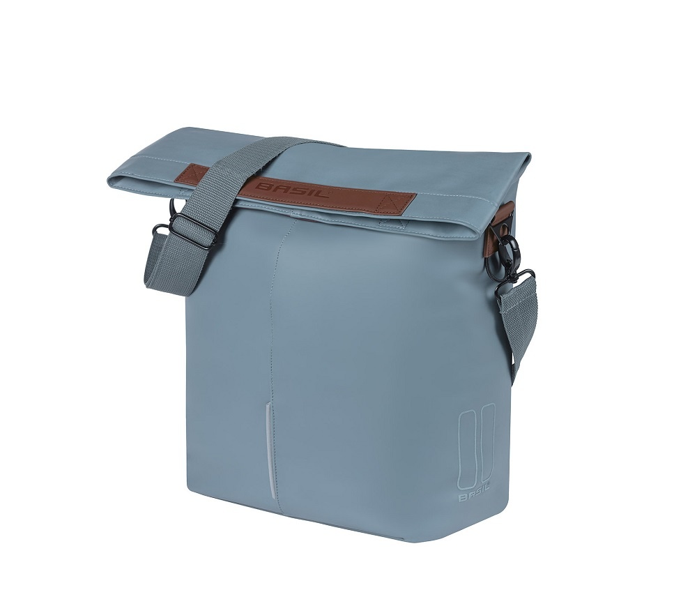 Basil Enkele fietstas City Shopper MIK Hooks 16L Graphite Blue