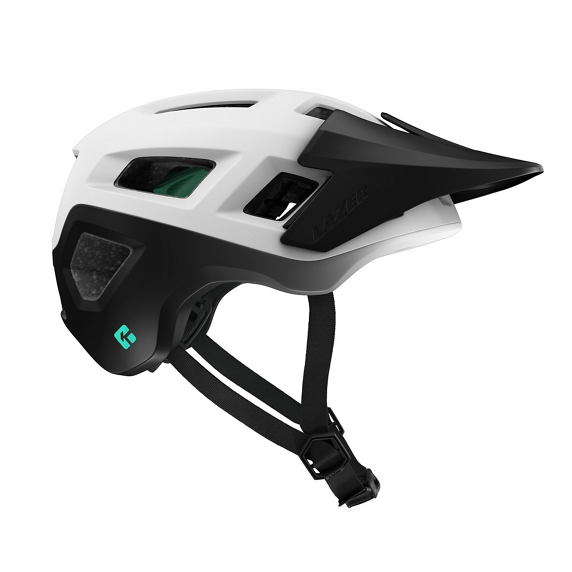Lazer Coyote KinetiCore MTB fietshelm met magneetsluiting wit/zwart