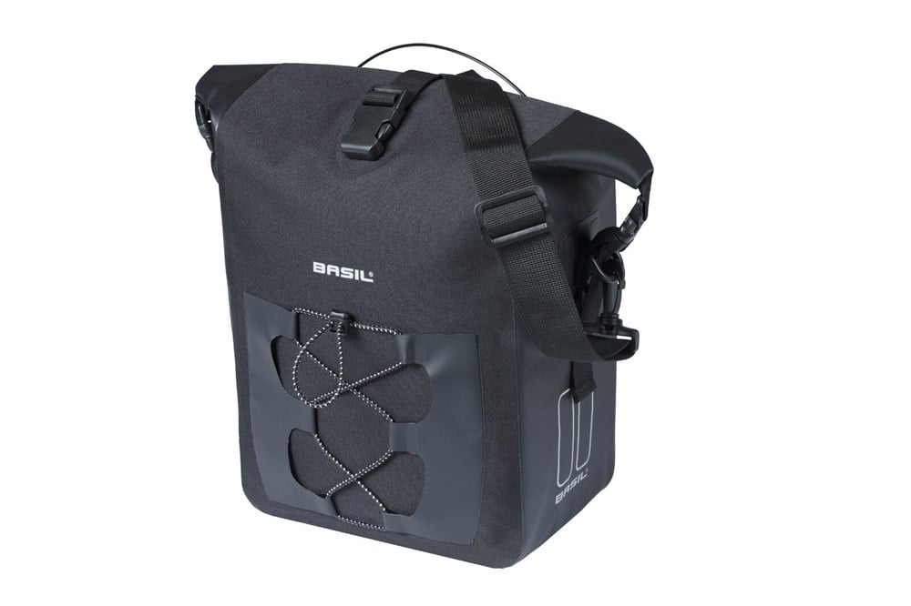 Basil Enkele Fietstas Navigator Waterproof M MIK Hooks 14L Zwart