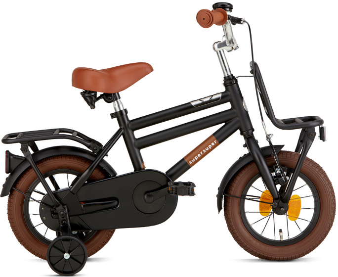 Supersuper Cooper 12 Inch 22 cm Jongens Terugtraprem Matzwart