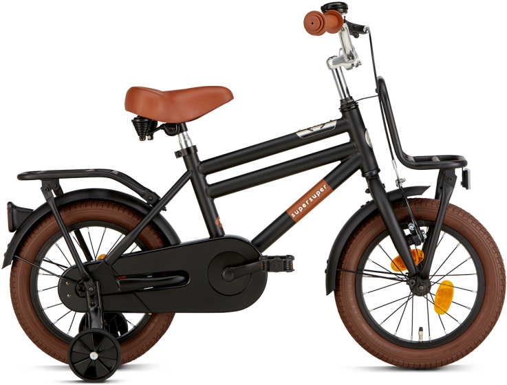 Supersuper Cooper 14 Inch 24 cm Jongens Terugtraprem Matzwart
