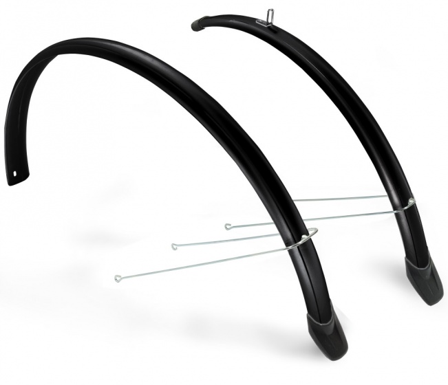 Eurofender spatbordenset 24 inch 58 mm kunststof zwart