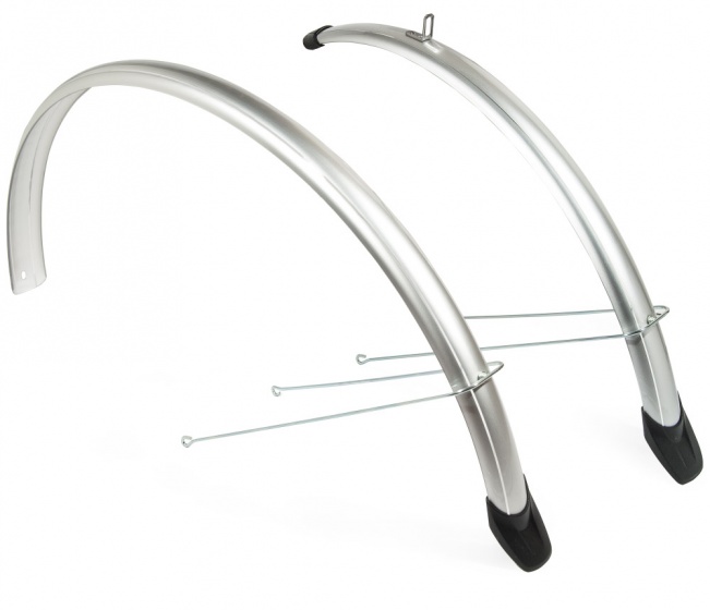 Eurofender spatbordenset 26 inch 58 mm zilver