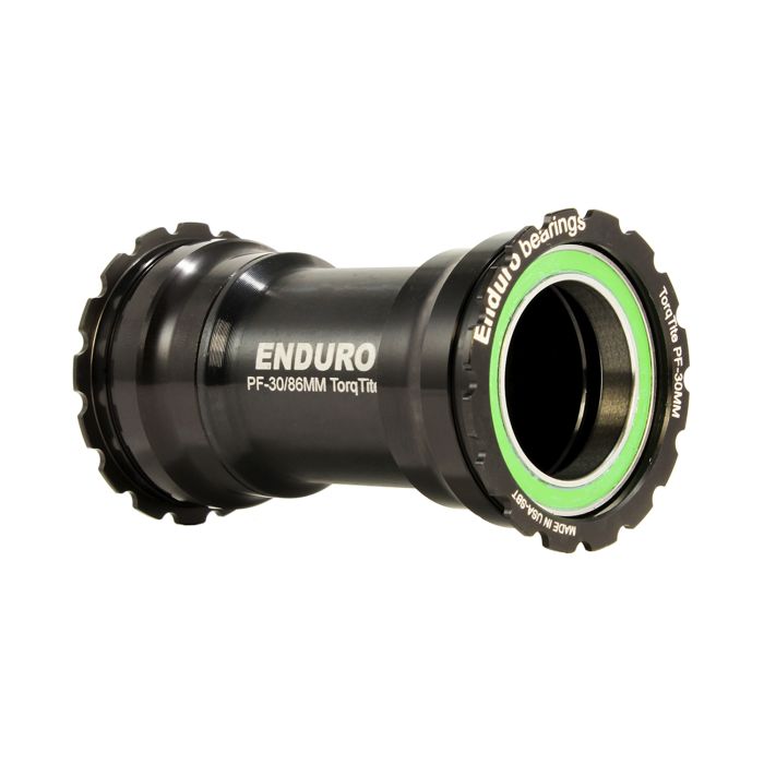 ENDURO BEARINGS Torqtite bottom bracket - bb386 to 30mm - a/c ss - black