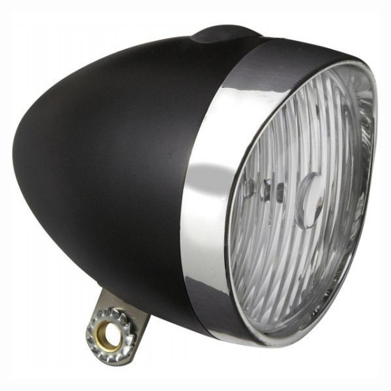 Edge Retro Koplamp 3x led incl. batterijen  Zwart/Chroom