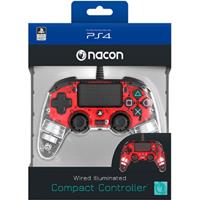 Bigben Nacon Wired Illuminated Compact Controller (Red)