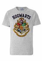 Logoshirt T-Shirt Easyfit Harry Potter - Hogwarts Logo, grau meliert