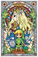 Pyramid International Legend of Zelda Poster Pack Stained Glass 61 x 91 cm (5)