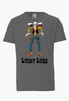 Logoshirt T-Shirt Easyfit Lucky Luke - Showdown, grau