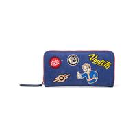 Difuzed Fallout - Vault 76 Denim Zip Around Wallet With Patches