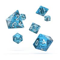 Oakie Doakie Dice RPG Set Speckled - Light Blue (7)