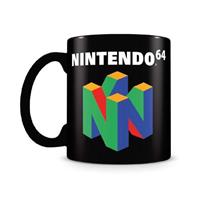 Nintendo Tasse N64 schwarz, bedruckt, aus Keramik. 152 x 101,5 cm