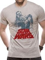 Star Wars - Solo Chewie Duet Retro Men's Medium T-Shirt - White
