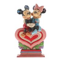 Enesco Disney Traditions Heart to Heart (Mickey Mouse and Minnie on Heart Figurine) 17.5cm