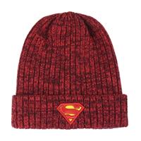 Superman Strickmütze SUPERMAN Mütze Jungen Wintermütze rot meliert Kinder + Jugendliche