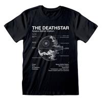 Star Wars - Death Star Sketch Unisex X-Large T-Shirt - Black