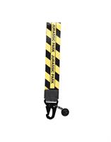 Universal - Striped Webbing Keychain - Black/Yellow