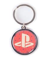 Sony - Playstation Biker Logo Metal Unisex Keychain (Red/Black)