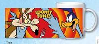 United Labels Tasse »Looney Tunes Tasse - Road Runner Kaffetasse Becher Kaffeebecher aus Porzellan Rot 320 ml«, Porzellan