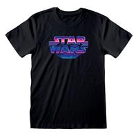 Star Wars - 80s Logo Unisex Large T-Shirt - Black