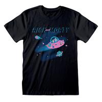 Rick And Morty - In Space Unisex Large T-Shirt - Black