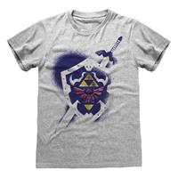 Legend Of Zelda - Shield Unisex X-Large T-Shirt - Grey